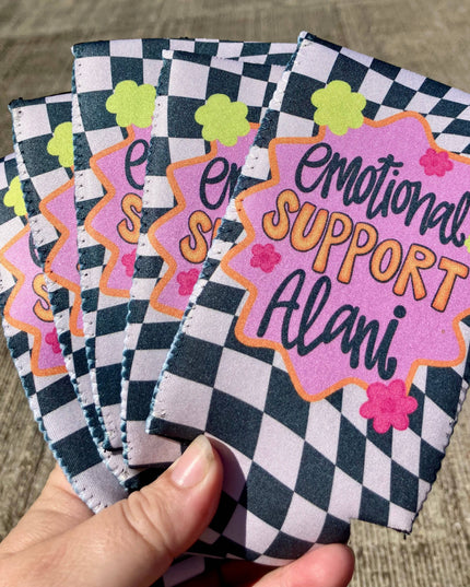 Emotional support alani can koozies