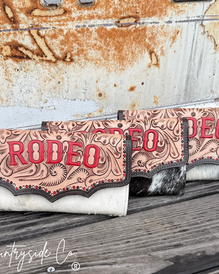 Rodeo Darling Cowhide Wallet Wristlet