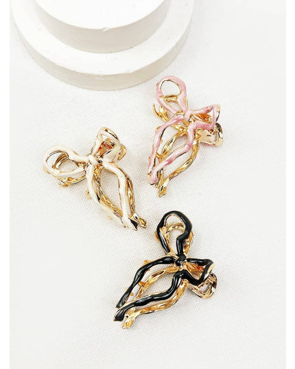 Bow Shape Mini Metal Claw Clip