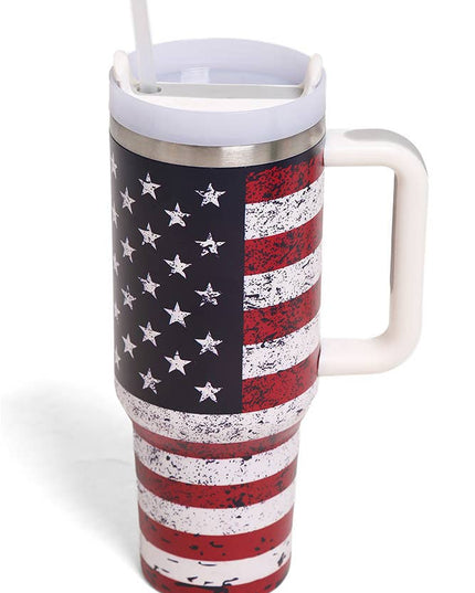 American Flag 40oz Handle Tumbler