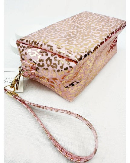 Waterproof Fabric Leopard Pattern Cosmetic Bag
