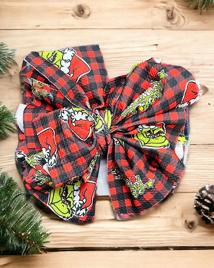 BIG TASSEL MR.GRINCHH PRINTED HEADBANDS. 3PCS/ $10.50