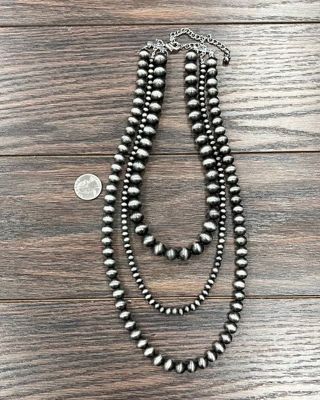 735475, Handmade 24" Navajo Bead Necklace