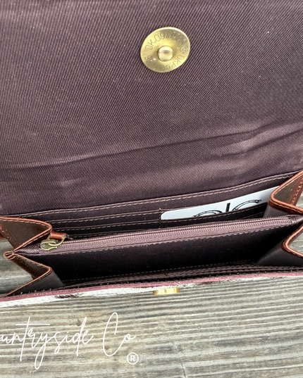 Frontier Cowhide Tooled Leather Wallet Wristlet