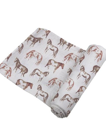 Wild Horses Bamboo Swaddle