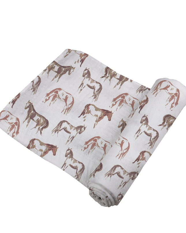Wild Horses Bamboo Swaddle