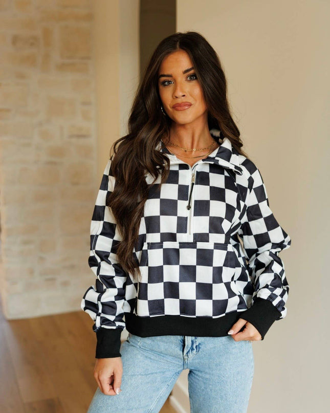 Checkerboard Pullover