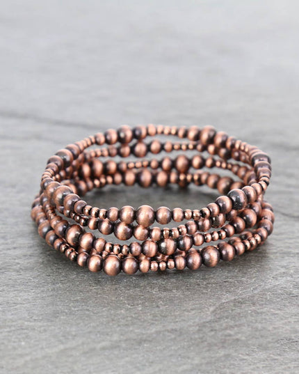 Western Navajo Style Pearl Stackable Bracelets