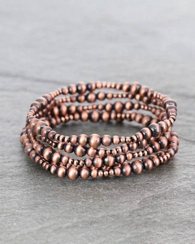 Western Navajo Style Pearl Stackable Bracelets