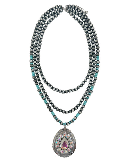 Special Treatment Silver and Turquoise Layered Necklace