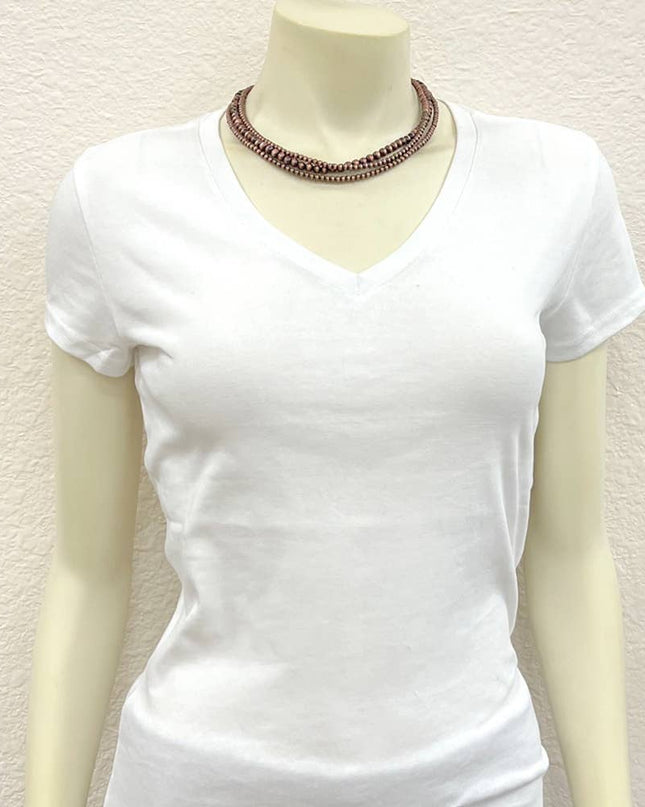 736511, Handmade 18" Copper Navajo Bead Necklace