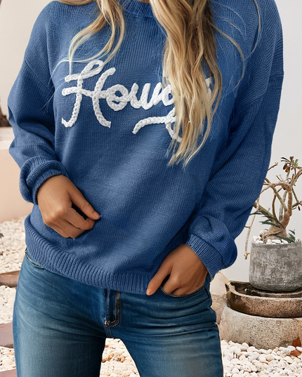 LDC Howdy Embroidered Graphic Western Sweater