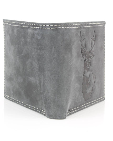 Men’s Bi-Fold Wallet with Deer Antler Emboss ABMWVT 03