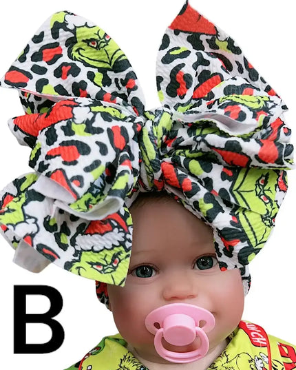 BIG TASSEL MR.GRINCHH PRINTED HEADBANDS. 3PCS/ $10.50