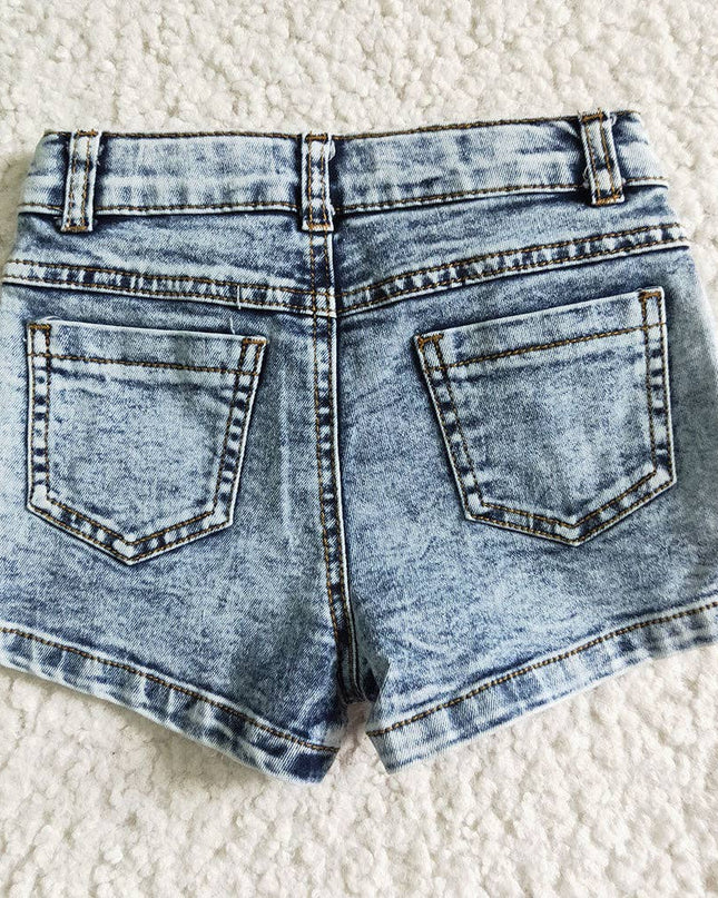 Sibling Baby Girls Denim Shorts Bottom