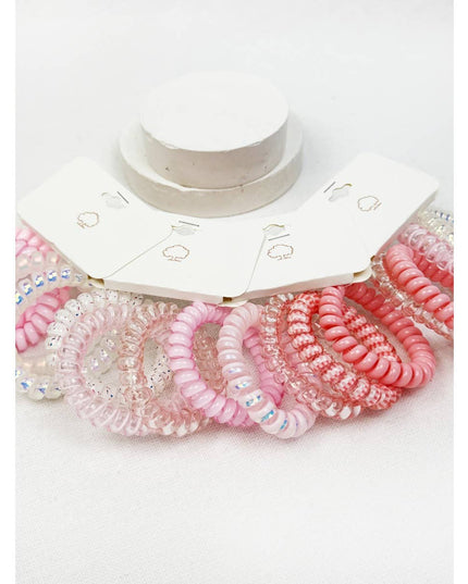Mix of Pink Shades Spiral Hair Ties