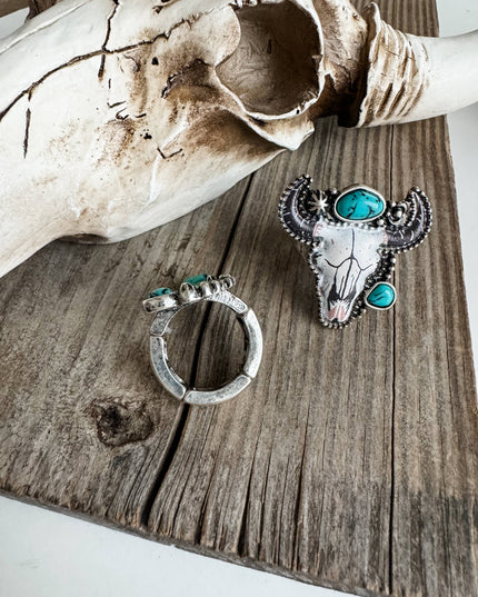 Western Pendant Adjustable Ring - Cactus | Steer 