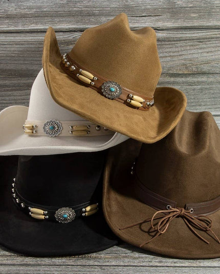 Western Concho Belt Strap Cowboy Hat