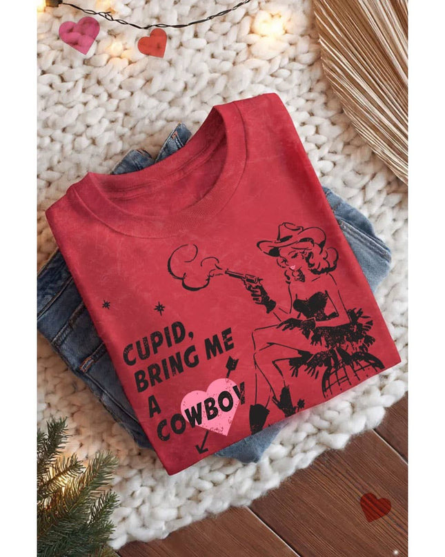 CUPID BRING ME A COWBOY MINERAL GRAPHIC TEE