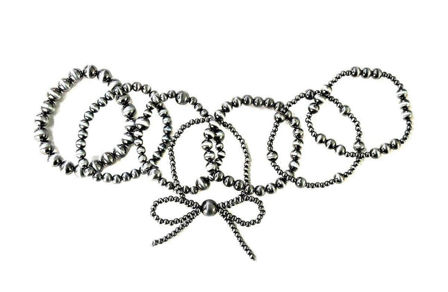 Western Multi Layered Navajo Bead Ribbon Stretch Bracelet