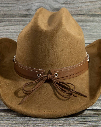 Western Concho Belt Strap Cowboy Hat