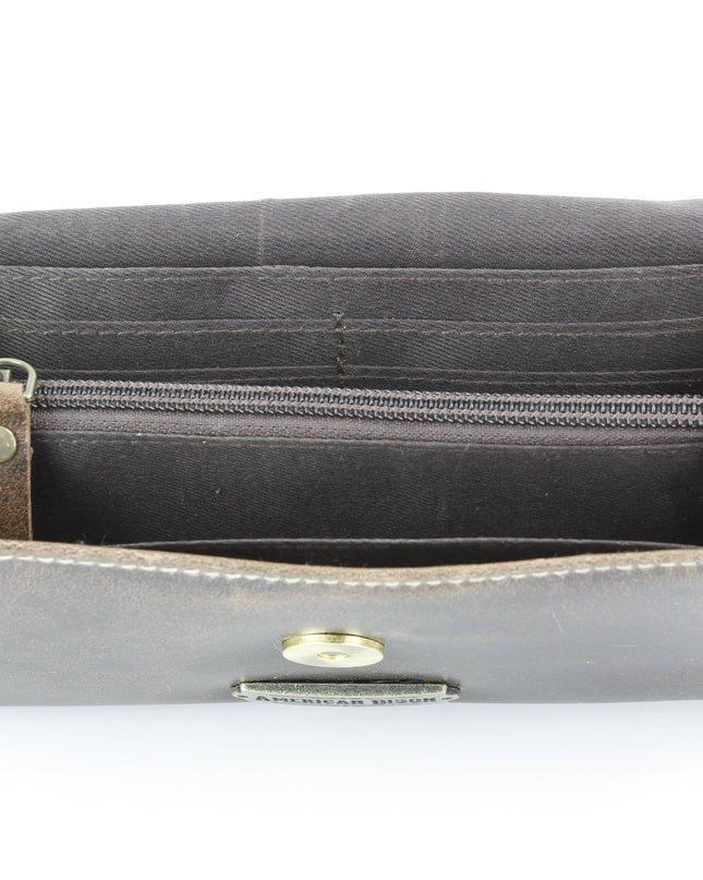 Women’s Brown Turquoise Bison Clutch ABLW 18-2548