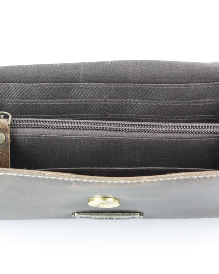 Women’s Brown Leaf Embossed Clutch ABLW 18-2544