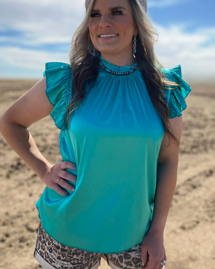 Babydoll Top Turquoise