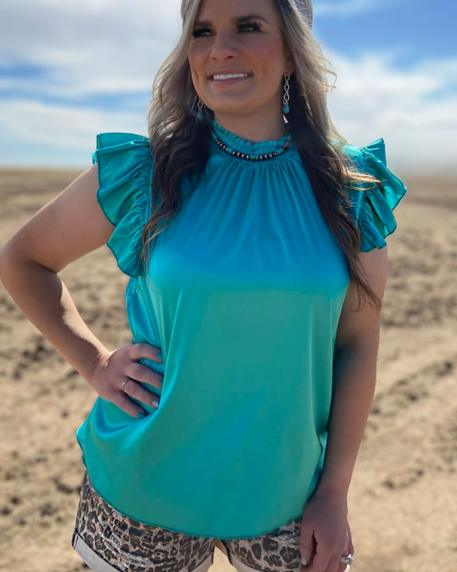 Babydoll Top Turquoise