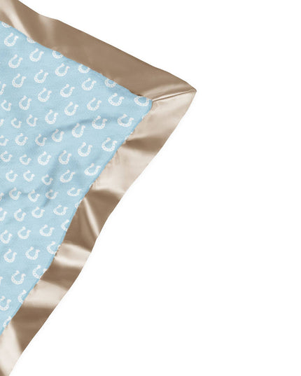 Reversible Baby Blanket Howdy Partner Blue
