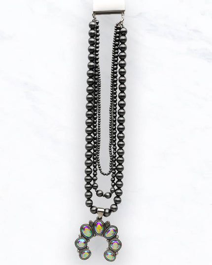 Triple Layer Western Beaded Squash Blossom