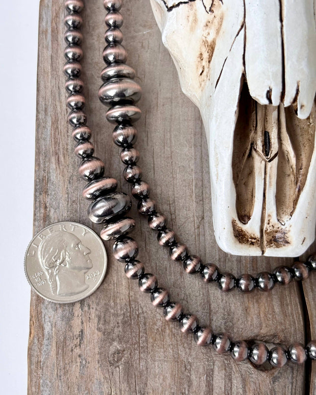 2 Layered Western Style Navajo Pearl Bead Necklace