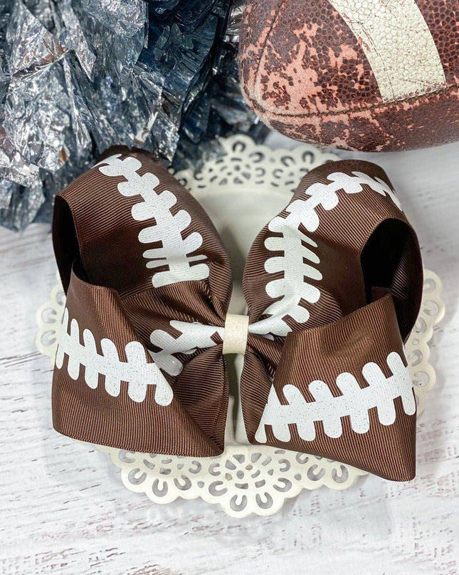 Football Texas Size Hair Bow