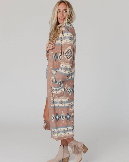 Santa Fe Rose Duster Cardigan - Multi