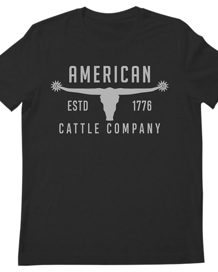 Bull Spurs Tee-Black Frost
