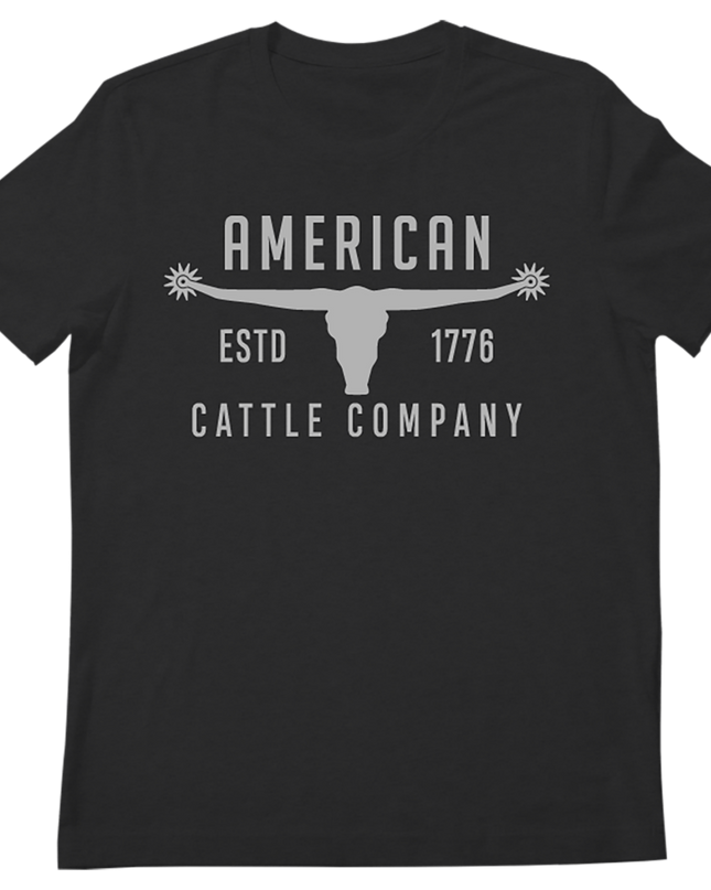 Bull Spurs Tee-Black Frost
