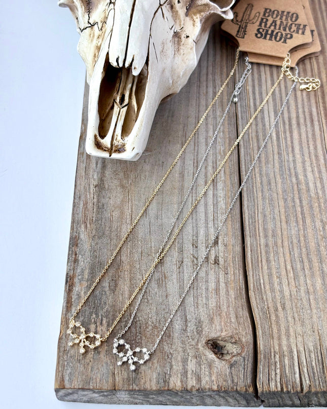 Western Dainty Coquette Bow Necklace