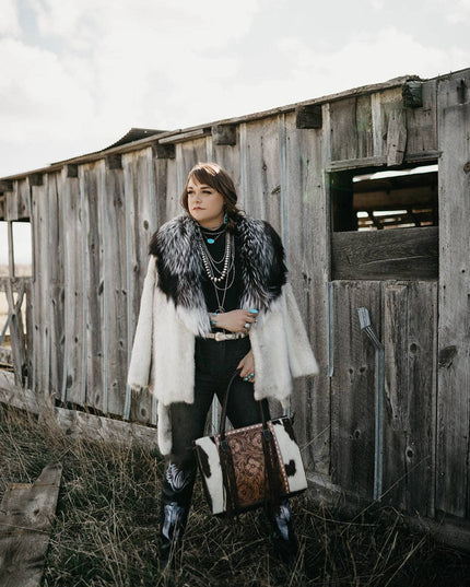 The Clementine cowhide leather tooled tote