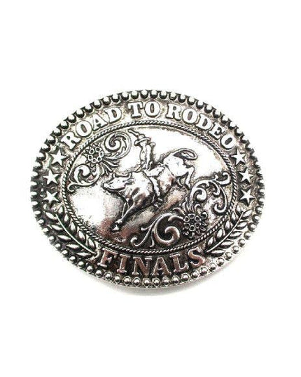 Western Road To Rodeo Belt Buckle