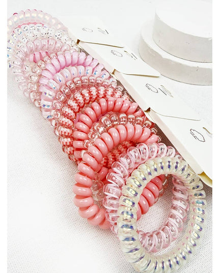 Mix of Pink Shades Spiral Hair Ties