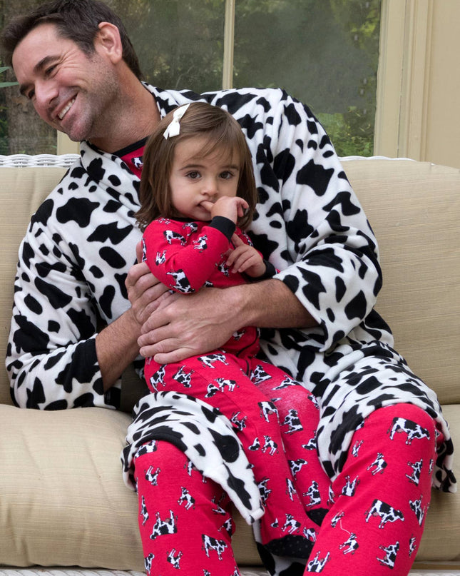 Kids Footed Cotton Pajama Cow