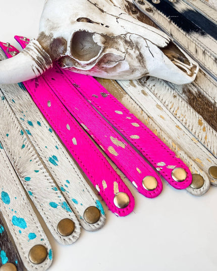 Western Hair on Cowhide Cuff Bracelet