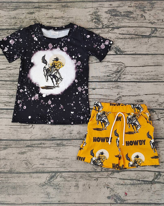Baby Boys Howdy Horse Summer Shorts Sets