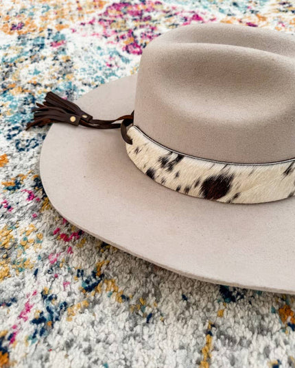 1.65” COWHIDE HAT BAND Leather Hat Band leather ties