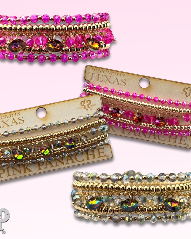 Rhinestone drops bracelet