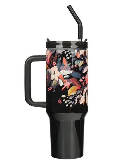 Tumbler w/straw SS Black Jer. 29:11
