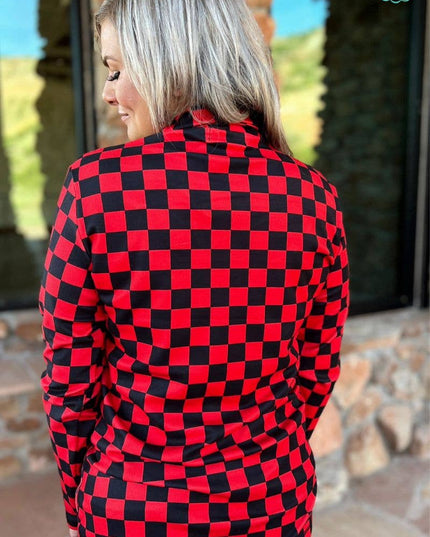 Pep Rally Pullover - Red & Black