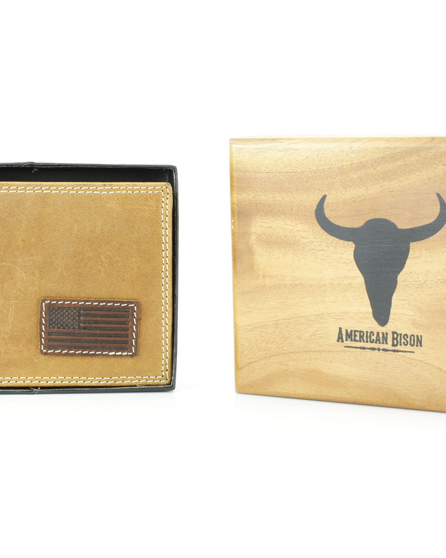 Bi-Fold Men’s Wallet with American Flag ABMW 25-2005
