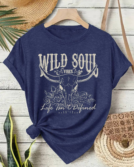 Western Vintage Wild Soul Graphic T-Shirt