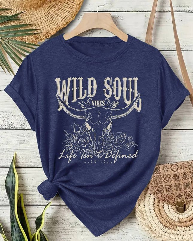 Western Vintage Wild Soul Graphic T-Shirt